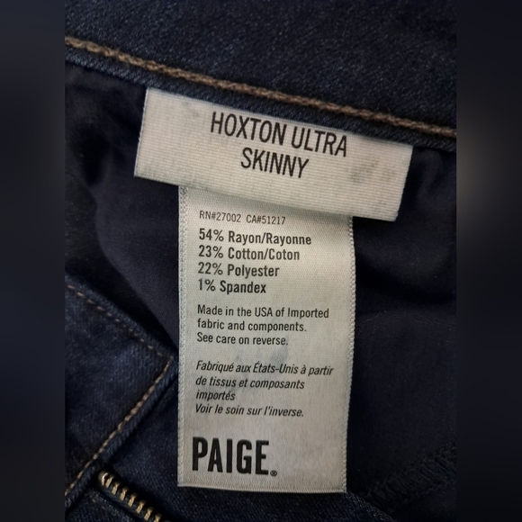 Paige Hoxton Ultra Skinny Jeans Size 25 Mona Wash - Picture 6 of 16